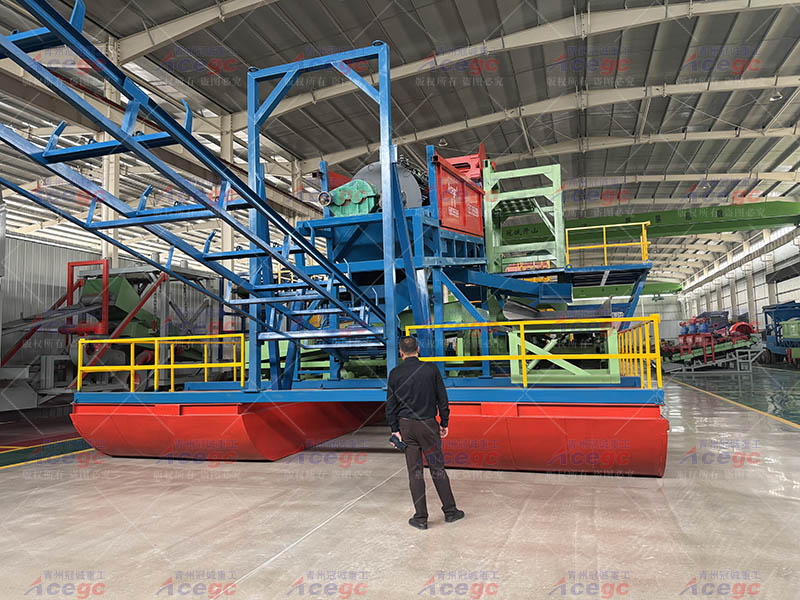 巴拉圭客戶實(shí)地考察河道重選設(shè)備